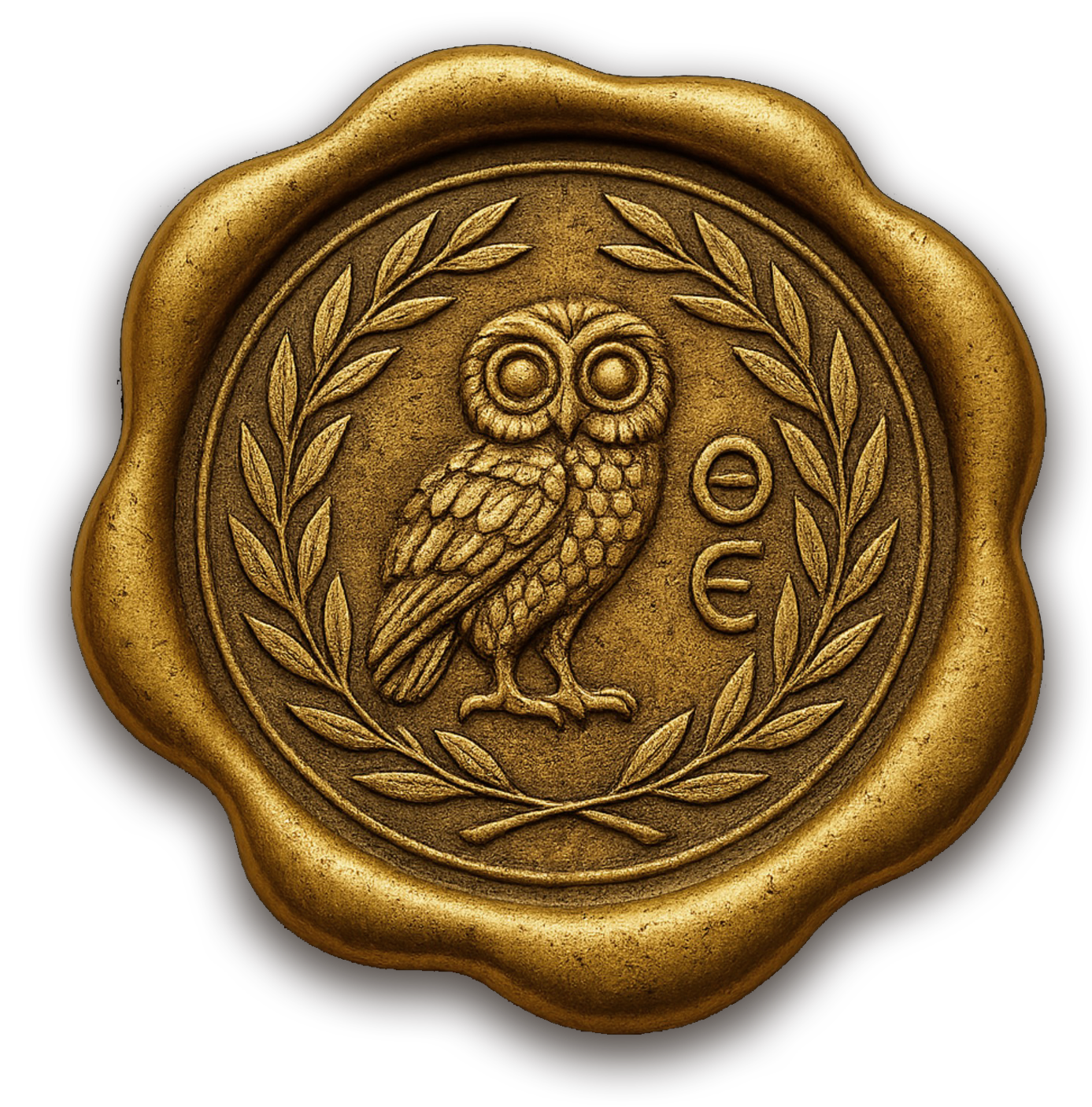 Selo com coruja estoica