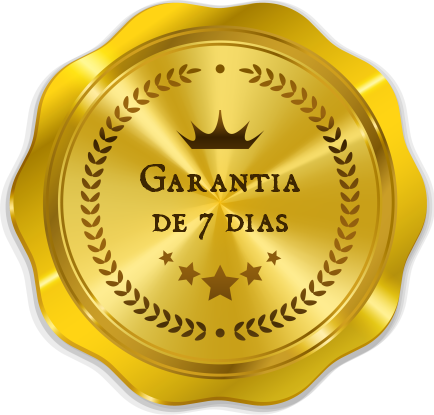 Selo dourado de garantia de 7 dias